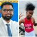 L-R President Irfaan Ali and 11-year-old Adrianna Younge (dead)