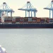 A container ship is moored at the port of the port of New York & New Jersey in Elizabeth, NJ on May 12. Matt Rourke/AP