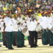 Guyana Police Force band at Guyana's 50th Independence Anniversary Flag-raising ceremony 25 May 2016, Jubilee Park, Georgetown