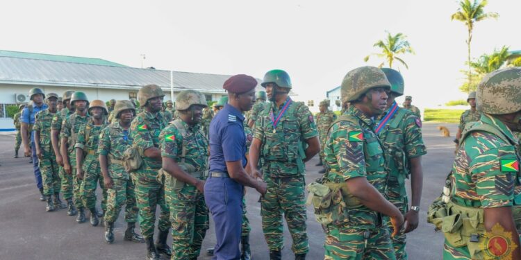 Guyana Defence Force soldiers (GDF Facebook photo)