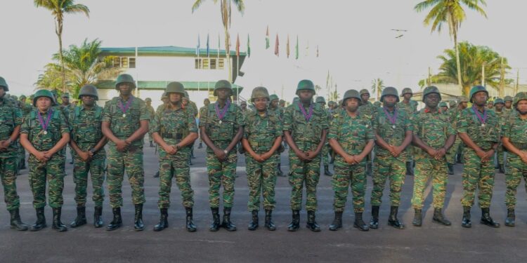Guyana Defence Force soldiers (GDF Facebook photo)