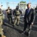 Timothy A. Clary/AFP via Getty Images - PHOTO: Mayor Ras Baraka of Newark confronts ICE agents at a demonstration outside an immigrant detention centre in Elizabeth, New Jersey May 7, 2025.