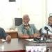 L-R: Desmond Trotman, Vincent Alexander and Charles Corbin during a press conference