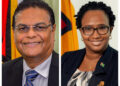 L-R Speaker Manzoor Nadir and Opposition Member of Parliament Annette Ferguson