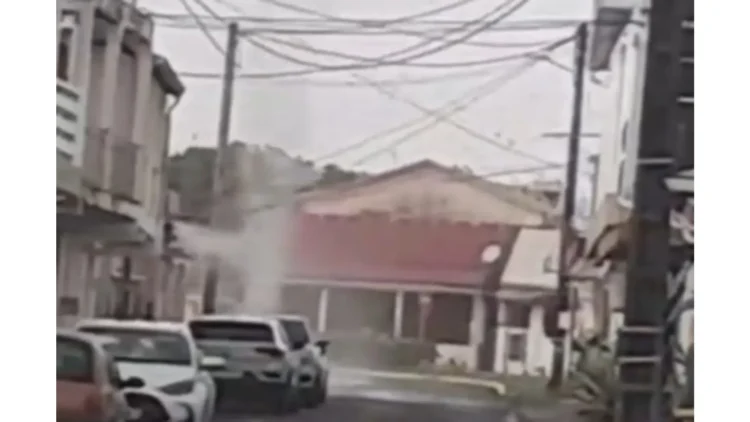 Tornado touches down in Guadeloupe on Sunday. Photo: CMC