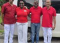 L-R Dr. Terrence Campbell, former Minister Simona Broomes, IFAAD Vice Chair Pt. Ubraj Naring and AFC member Michael Carrington