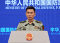 Zhang Xiaogang, spokesperson for the Ministry of National Defense, during a regular press briefing in Beijing, China, June 26, 2025. /VCG