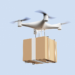 An illustration of a drone delivering goods. /VCG
