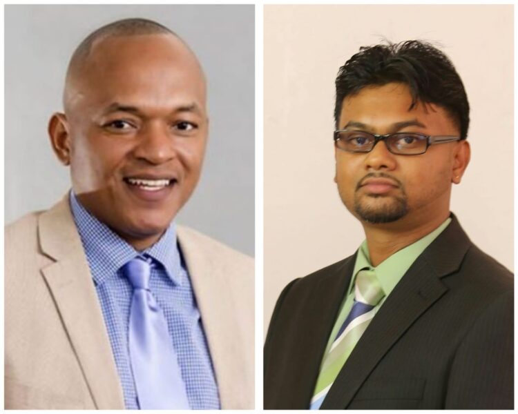 L-R Sherrod Duncan MP and Fmr Mayor Ubraj Narine