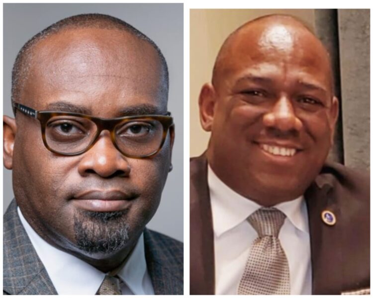 L-R Senior Counsel Roysdale Forde and Rickford Burke