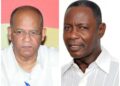 L-R PPP-nominated GECOM Commissioner Clement Rohee and Veteran Trade Unionist Lincoln Lewis