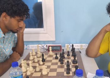 The confrontation Khan (R) faces his sternest Challenger Kyle Couchman Sunday, June 1