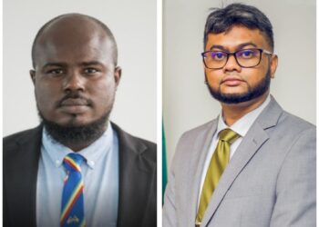 L-R Region Four Vice‑Chairman Samuel Sandy and Former Georgetown Mayor Pt. Ubraj Narine