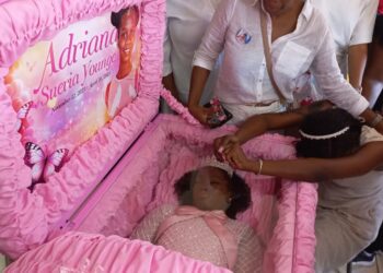 11-Y-O Adriana Younge laying in the casket