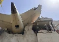 This photo shared by India’s Central Industrial Security Force (CISF) shows debris of a plane that crashed in the northwestern Indian city of Ahmedabad, in Gujarat state, Thursday, June 12, 2025. (CISF via AP)