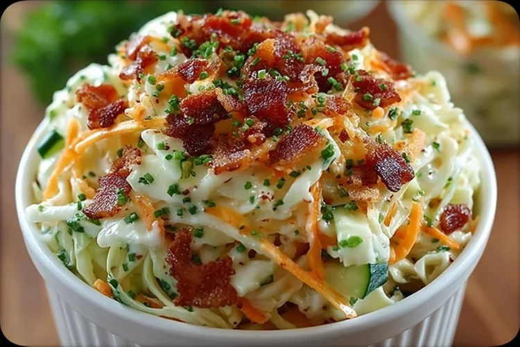 Creamy bacon ranch slaw cup