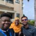 Caribbean Canada Leaders Dialogue Delegates, Faa’izah Mustafa and Mahendra Phagwah alongside Guyana Country Host Bradley Downer