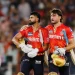 Shreyas Iyer (left) and Marcus Stoinis after PBKS' win in IPL 2025 Qualifier 2.