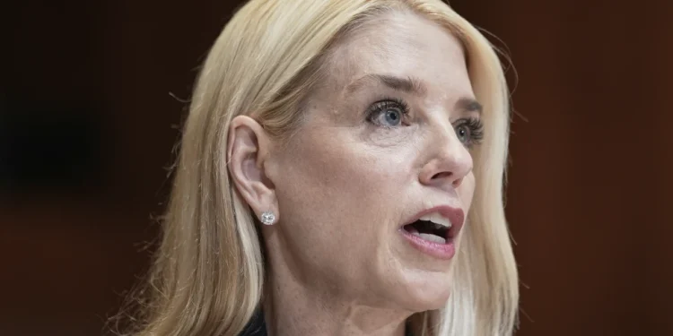 Attorney General Pam Bondi testifies during a Senate Appropriations Committee hearing on the President’s Fiscal Year 2026 Budget on Capitol Hill, Wednesday, June 25, 2025, in Washington. (AP Photo/Mariam Zuhaib)