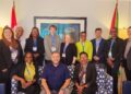 High Commissioner Sigouin with members of the delegation that visited Guyana.