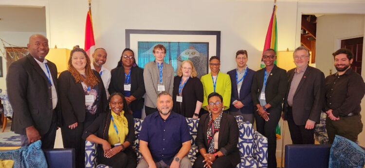 High Commissioner Sigouin with members of the delegation that visited Guyana.