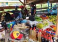 Former Mayor of Georgetown, Pt. Ubraj Narine, grassroots outreach in Skeldon Market in Corentyne,  Berbice
