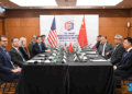Chinese Foreign Minister Wang Yi, also a member of the Political Bureau of the Communist Party of China Central Committee, meets with U.S. Secretary of State Marco Rubio in Kuala Lumpur, Malaysia, July 11, 2025. (Xinhua/Cheng Yiheng)