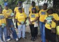 AFC supporters in the community distributing flyers