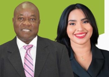 L-R APNU Presidential Candidate Aubrey Norton and Prime Ministerial Candidate Juretha Fernandes