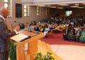 Ambassador Antony Anderson addresses the 63rd Independence church service at the Sligo Seventh-Day Adventist Church in Takoma Park, Maryland on Sunday, July 27, 2025 ( Photo Derrick Scott)