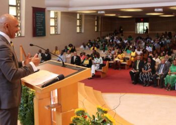Ambassador Antony Anderson addresses the 63rd Independence church service at the Sligo Seventh-Day Adventist Church in Takoma Park, Maryland on Sunday, July 27, 2025 ( Photo Derrick Scott)