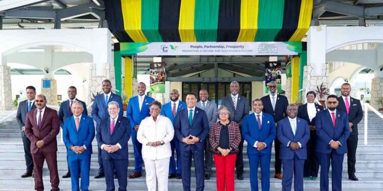 Heads of Government at the 49th Regular Meeting of the Heads of Government of the Caribbean Community, CARICOM - Montego Bay, Jamaica.