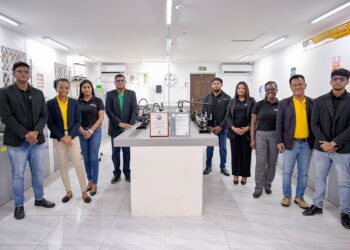 Management and Staff of newly certified Geo-Solutions proudly pose with GNBS Certificate and Plaque