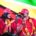 L-R ( in red) Minister Dr. Vindhya Persaud and President Irfaan Ali on the campaign trail