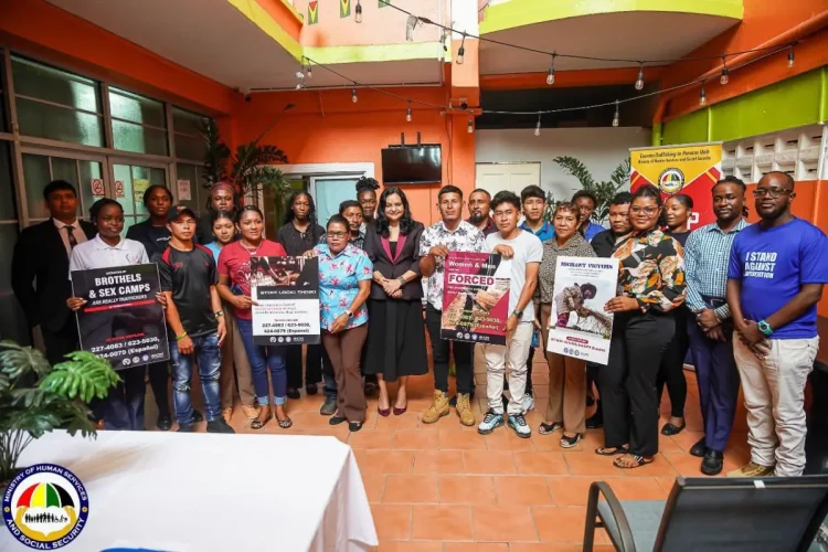 Minister of Human Services and Social Security, Dr Vindhya Persaud, along with participants