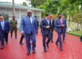 President Irfaan Ali (R) U.S Secretary of State, Marco Rubio and Prime Minister Mark Phillips during Rubio's March 2025 visit to Guyana (Photo credit: President Ali's facebook)