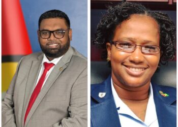 L-R President Irfaan Ali and Annette Ferguson MP