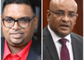 L-R President Irfaan Ali and Vice President Bharrat  Jagdeo