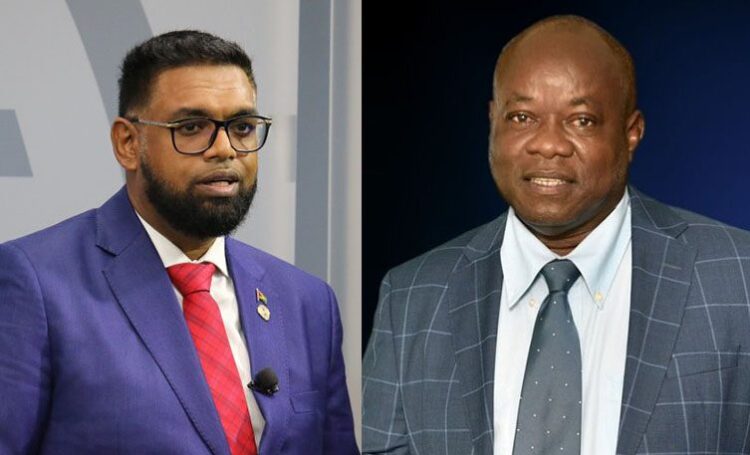 L-R PPP Presidential Candidate Irfaan Ali and APNU Presidential Candidate Aubrey Norton