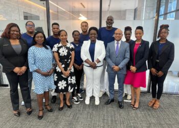 ALP Leader Dr. Simona Charles Broomes, and party members along met with Commonwealth representatives