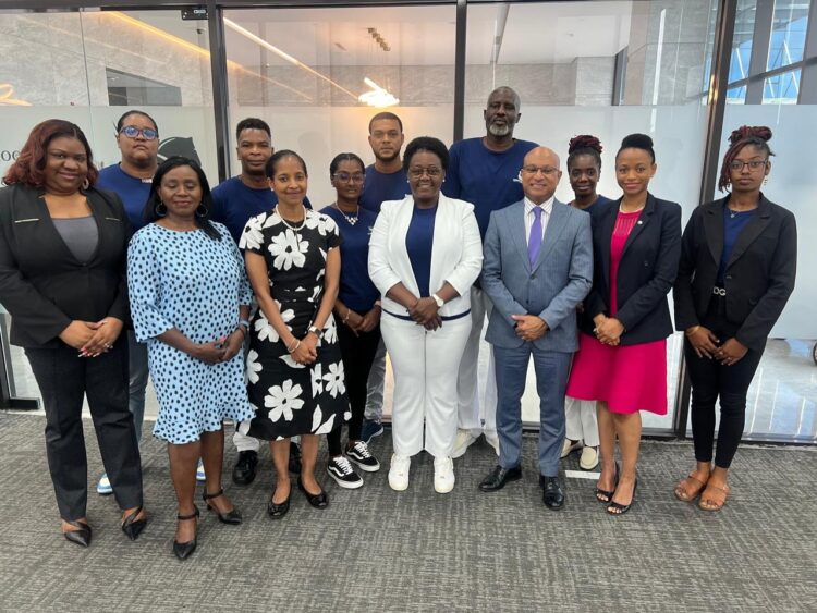 ALP Leader Dr. Simona Charles Broomes, and party members along met with Commonwealth representatives