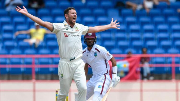 Josh Hazlewood of Australia. Photo by Randy Brooks / AFP
Source: AFP