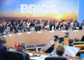 Chinese Premier Li Qiang addresses a plenary session of the 17th BRICS Summit in Rio de Janeiro, Brazil, July 6, 2025. Li spoke on topics including strengthening multilateralism, artificial intelligence, environment and climate change, and global health at the plenary sessions of the summit in Rio de Janeiro on Sunday and Monday. (Xinhua/Liu Bin)