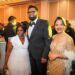 L-R an attendee/staff, President Irfaan Ali and First Lady Arya Ali at the Diamond Ball, December 2024 Facebook Photo)