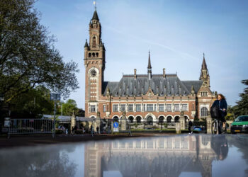 The Peace Palace, which houses the International Court of Justice (ICJ), in The Hague, on May 1, 2024. Remko De Waal/AFP/Getty Images