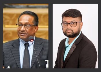 L-R GAWU President Seepaul Narine and Fmr Mayor Ubraj Narine