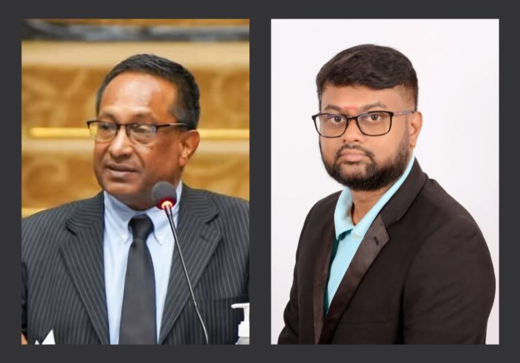 L-R GAWU President Seepaul Narine and Fmr Mayor Ubraj Narine