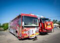 The PPP campaign buses. A first in Guyana