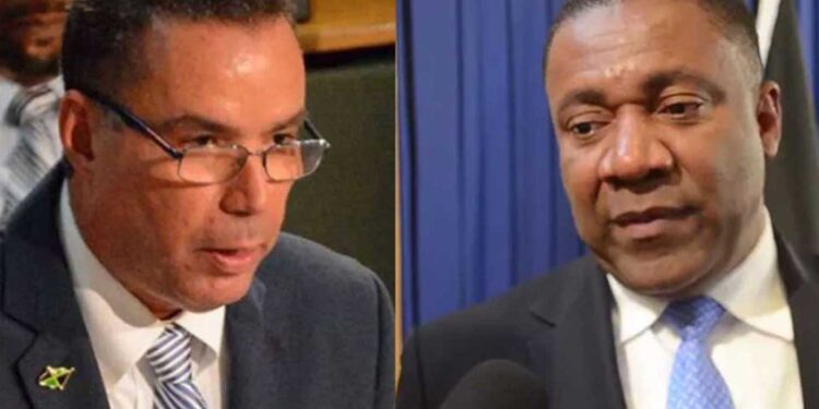 Energy Minister Daryl Vaz and Opposition energy spokesman Phillip Paulwell
