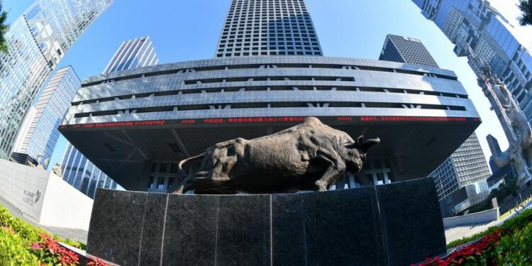 This photo taken on Oct. 8, 2024 shows the Shenzhen Stock Exchange in Shenzhen, south China's Guangdong Province. (Xinhua/Liang Xu)